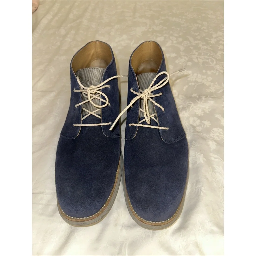 Cole Haan Lunargrand Chukka Boots Mens 13M Blue Suede